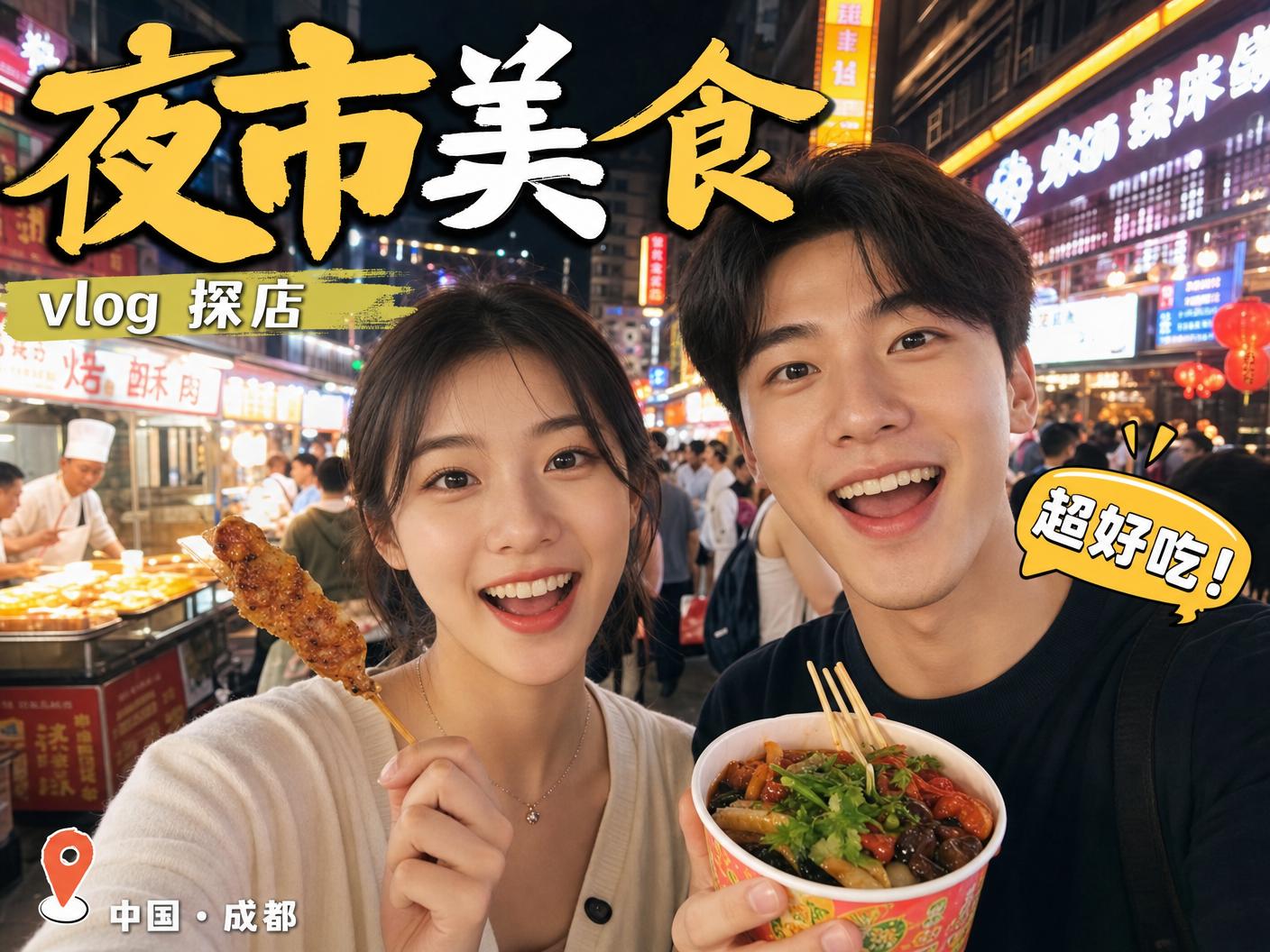 91-【91】成都夜市美食探店传媒Vlog，超好吃！